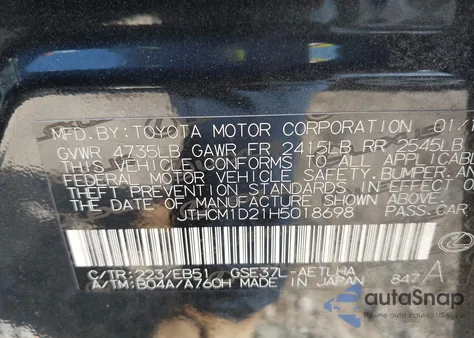 2017 Lexus Is 300 z USA, uszkodzony, nr VIN JTHCM1D21H5018698